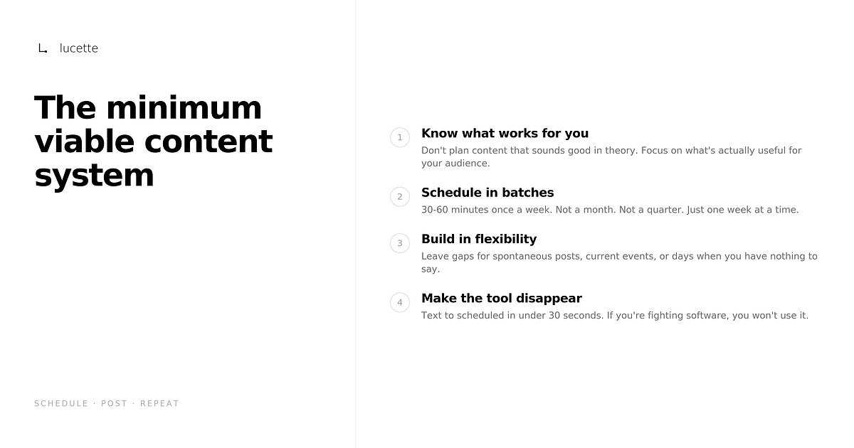 The Minimum Viable Content System